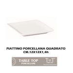 Piattino Porcellana Quadrato Cm.12X12X1