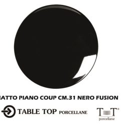 Piatto Piano Coup Porcellana Cm.31 Nero Fusio-8053369010335