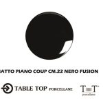 Piatto Piano Coup Porcellana Cm.22 Nero Fusion-8053369010359