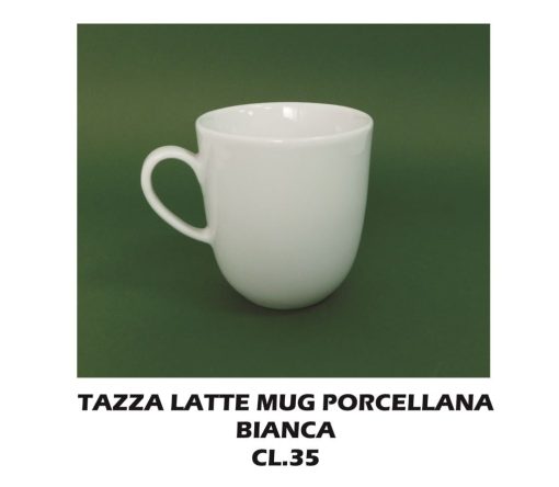 Tazza Latte Mug Porcellana Bianca-8053369014067