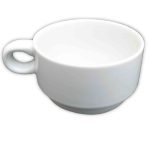 Tazza Cappuccino C/Piattino Impilabile Ml.210 B.Co-8033406674263