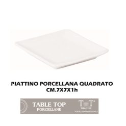 Piattino Porcellana Quadrato Cm.7X7X1H-8033406675673