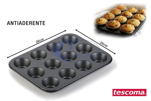 Stampo Muffin 12 Forme Mini Cm.26X20 Tescoma-8595028478464 Stampo Muffin 12 Forme Mini Cm.26X20 Tescoma-8595028478464