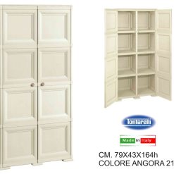 Armadio 2 Ante Cm.79X43X164H Angora 210E-8009404176993