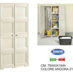 Armadio 2 Ante Cm.79X43X164H Angora 210E-8009404177112
