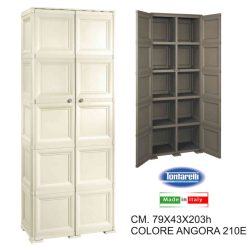 Armadio 2 Ante Cm.79X43X203H Angora 210E Tontarelli-8009404177174