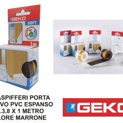 Paraspifferi Porta Adesivo Pvc Espanso Mm.38X1 Mt. Marrone-8014846000935