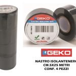 Nastro Isolante Conf. 4 Pz. Mm.50X25Mt. Nero-8014846530784