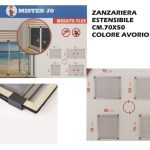 Zanzariera Estensibile Cm.70X50 Avorio-8014846991141