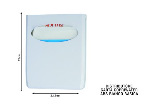 Distributore Carta Copriwater Abs Bianco Basica-8033433774790