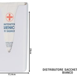 Distributore Sacchetti Igienici Abs Bianco-8033433774806