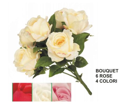 Bouquet Rosa X6 4 Col. Ass.-8052461282114