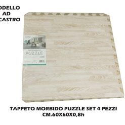 Tappeto Puzzle Bianco Conf. 4 Pz. Cm.60X60X0