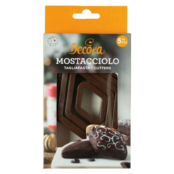 Set 5 Tagliapasta Forma Rombo Marrone Mostacciolo Biscotti Decora Resistente