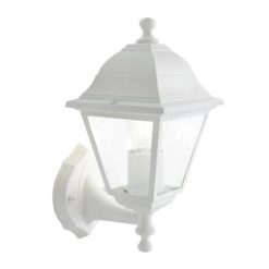 Lanterna Applique Retrò in Alto Lampada Vintage da Parete Piccola 60W Bianca E27