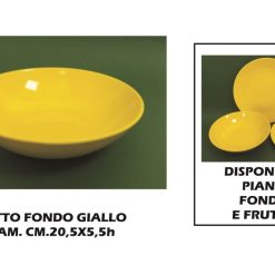 Piatto Ceramica Fondo Cm.21 Giallo-8057960556834