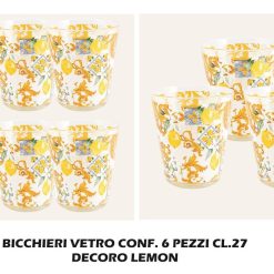 BICCHIERE ACQUA CL.27 CF.6PZ. LEMON