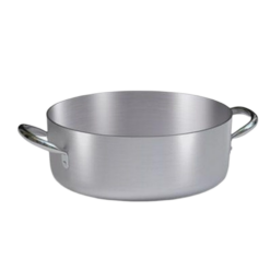 Casseruola Bassa Cm.28 in Alluminio con 2 Manici