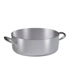 Casseruola Bassa Cm.40 in Alluminio con 2 Manici