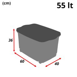 Storage Box 55L 60x40x36 Colori Assortiti Set 2pz - immagine 5