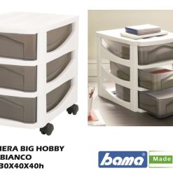 Cassettiera Big Hobby 3 Cassetti Bianco-8007633990083