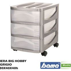 Cassettiera Big Hobby 3 Cassetti Argento-8007633990205