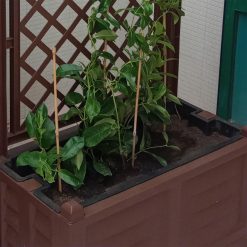 Fioriera Separé con Spalliera Colore Ferro Battuto con Fioriera Interna, Facile da Montare Resistente UV - Divisorio per Giardini Terrazze Balconi - immagine 4