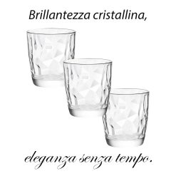 BICCHIERE DIAMOND CONFEZIONE 3 PZ. CL.30,5 ACQUA TRASPARENTE - immagine 3