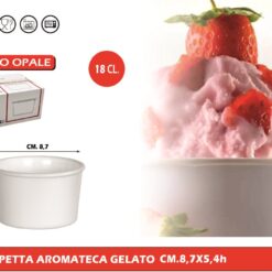 COPPETTA AROMATECA GELATO CM.8,7X5,4h BIANCO