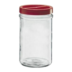 Vaso Ortes 5000V Vetro con Coperchio Plastica Barattolo 5kg Ø17x28,5cm
