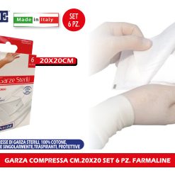 Garza Compressa 20x20 Cm Set 6 Pezzi Farmaline