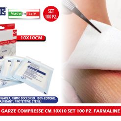 Compresse Di Garza 10x10 Cm Set 100 Pezzi Farmaline