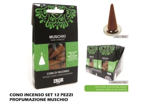 Cono Incenso Set 12 Pz. Muschio-8021723043275