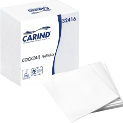 Sicignano | Tovaglioli Tovagliolini Fazzoletti di Carta 2 Veli 24x24cm Cocktail 100 Pezzi in Cellulosa Goffrati Piega 1/4 Bianco - Aperitivo Feste Party Bar Hotel Pub