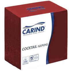 Tovaglioli Tovagliolini Fazzoletti di Carta 2 Veli 24x24cm Cocktail 100 Pezzi in Cellulosa Goffrati Piega 1/4 Rosso