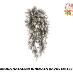 Corona Natal. Innevata Davos Cm.180 Grande-8034052616904