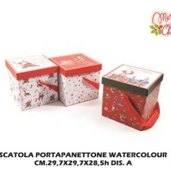Scatola Portapanettone Watercolour Cm.29