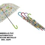 Ombrello Lungo Automatico Pvc Gufi Party-8033986495524