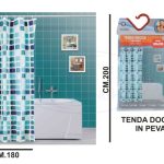 Tenda Doccia In Peva Cm.180X200-8033237832146