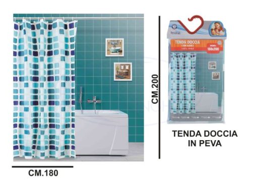 Tenda Doccia In Peva Cm.180X200-8033237832146