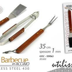 Set 3 Attrezzi X Barbecue Man. Legno-8025569559563
