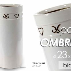 Portaombrelli Ceramica Cm.23X51H Mod. Cuore-8025569701948
