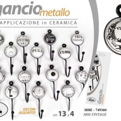 Gancio A Muro Metallo Mod. Ass. Cm.13X4-8025569749360