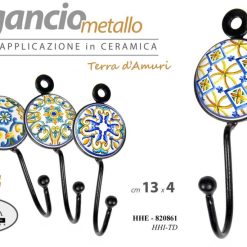 Gancio Ferro Applicazione Ceramica Cm.13X4-8025569820861