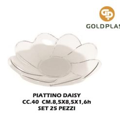 Piattino Daisy Ps Trasp. Cc.40 Conf. 25 Pz.-8024854162617