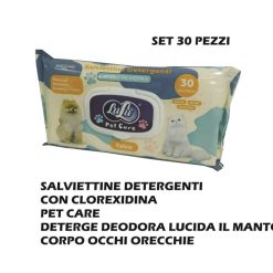 Salviettine Set 30 Pz. Cane Talco Con Clorexi-8052789890329