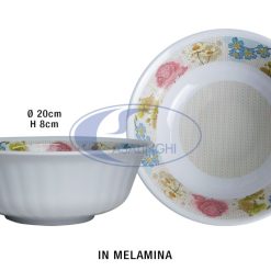 Insalatiera Costolata Melamina Cm.20X8H Shabby Flo-8054408033193