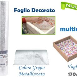 Foglio Alluminio Cm.45X170 Grigio-8057711942602