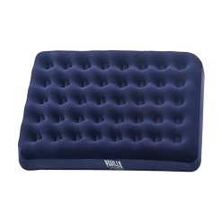 Materasso Gonfiabile Matrimoniale Floccato 191x137x22cm, Comodo e Resistente