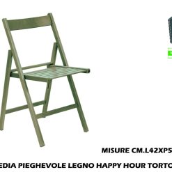 Sedia Pieghevole Legno Happy Hour Tortora-8056590560228